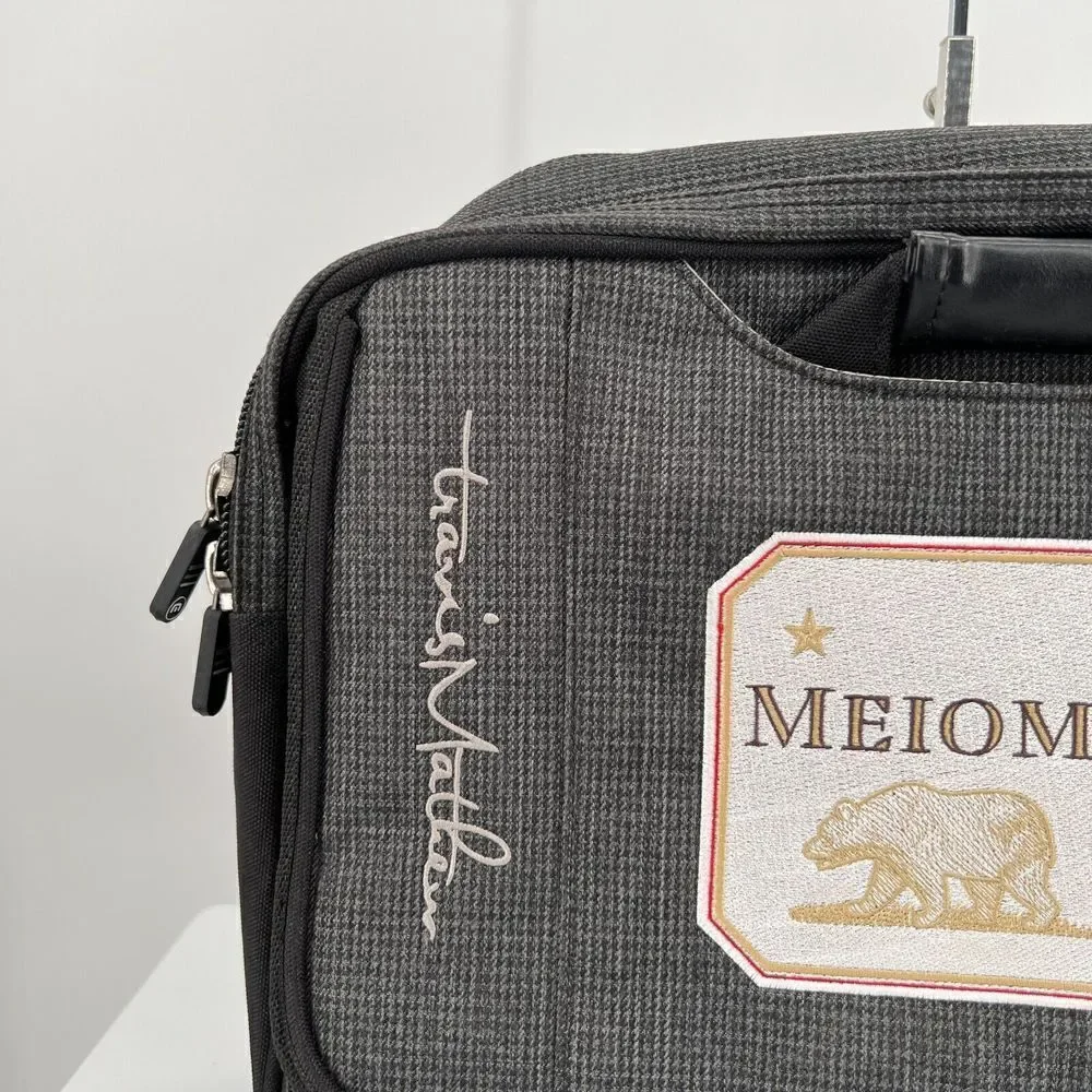 Travis Mathew Heather Gray Logo Golf Laptop Travel Bag Logo Golf
